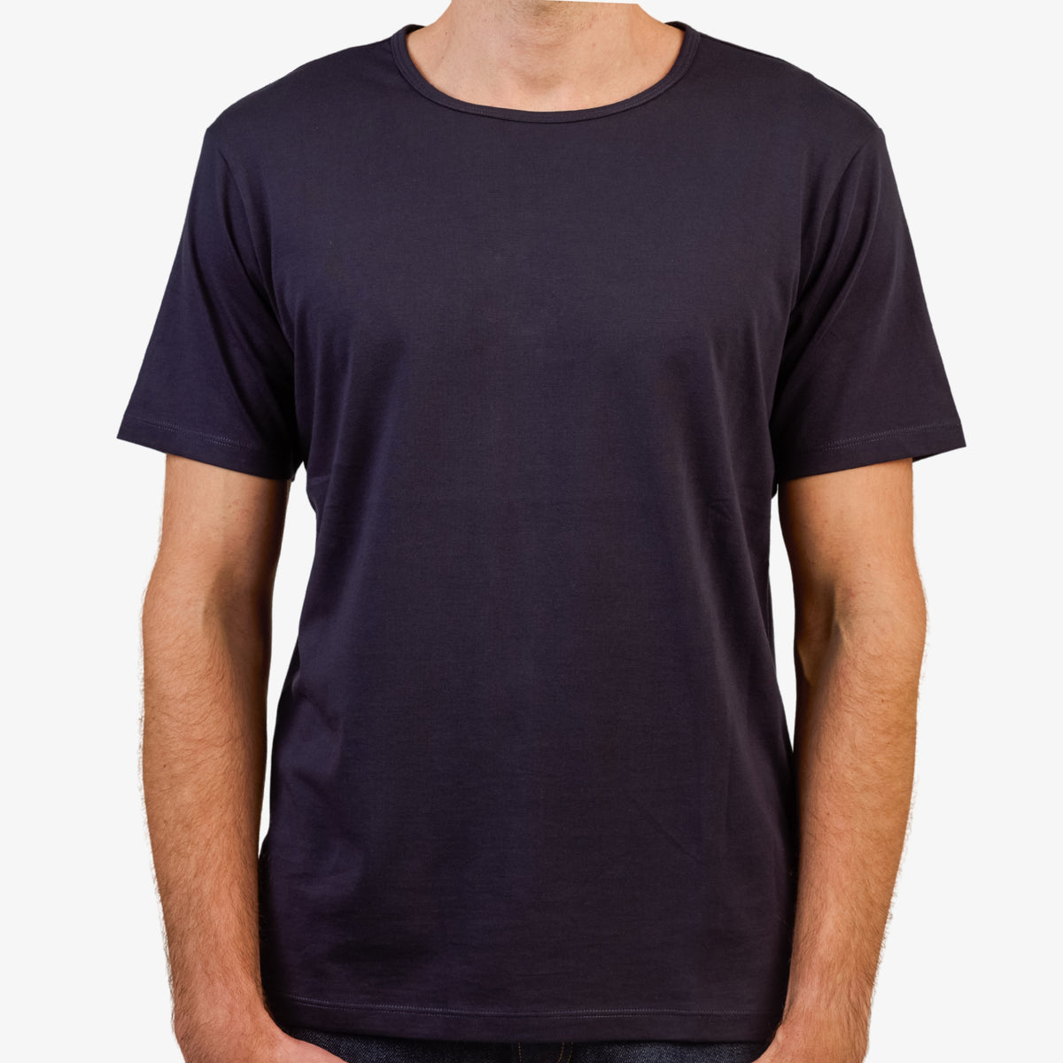 Men's Dark Navy Pima Cotton T-Shirt Short Sleeve