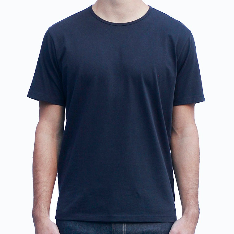 DARK NAVY | Short Sleeve Classic Crew T-Shirt 100% Pima