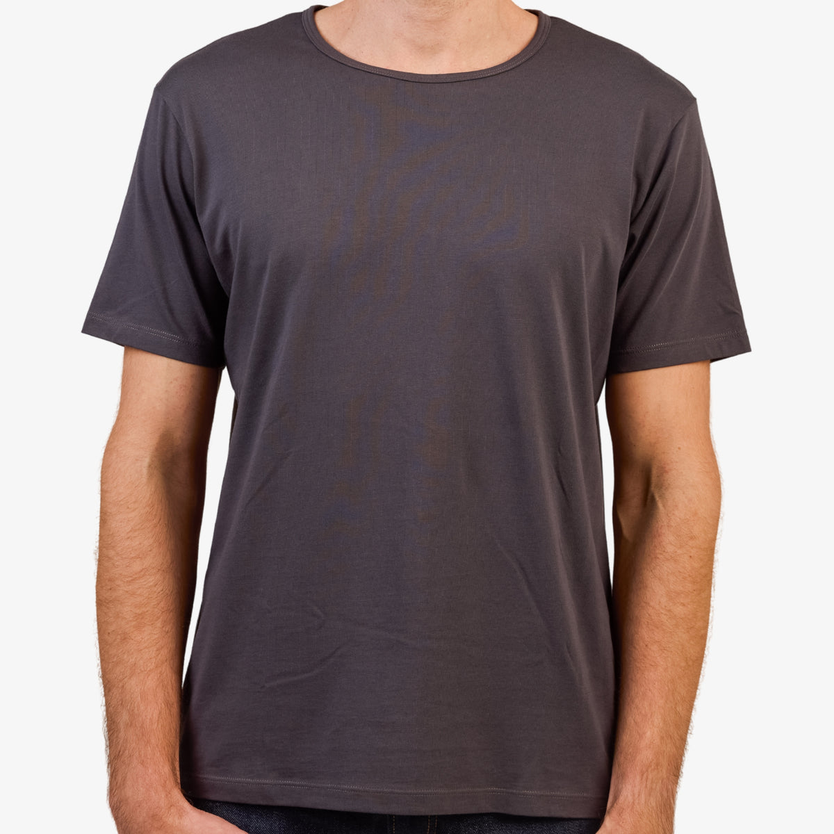 Men's Dark Gray Pima Cotton T-Shirt Short Sleeve