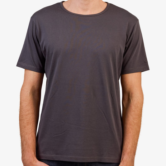 Men's Dark Gray Pima Cotton T-Shirt Short Sleeve
