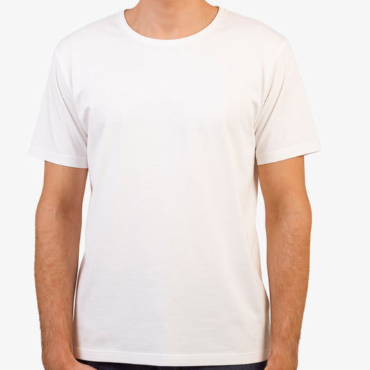 WHITE   |   Short Sleeve Classic Crew T-Shirt 100% Pima