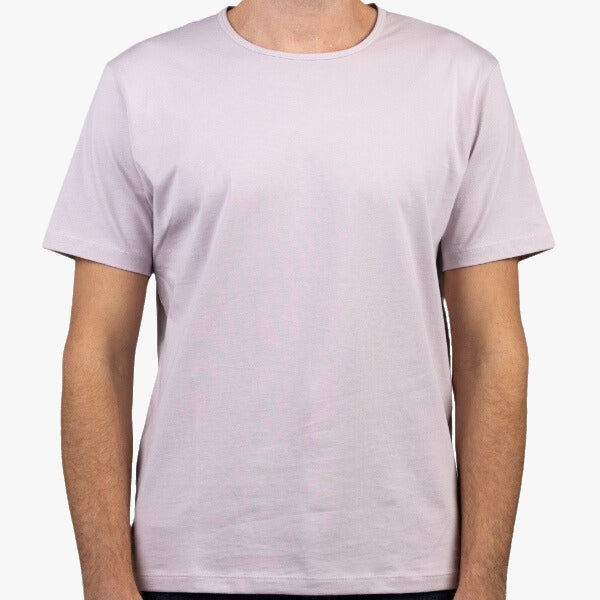 Light Purple Short Sleeve Classic Crew T-Shirt 100% Peruvian Pima Cotton