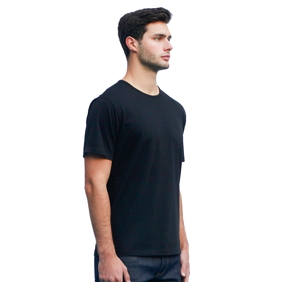 black t shirt dress men Casual Black Shirt with Dress Pants Look