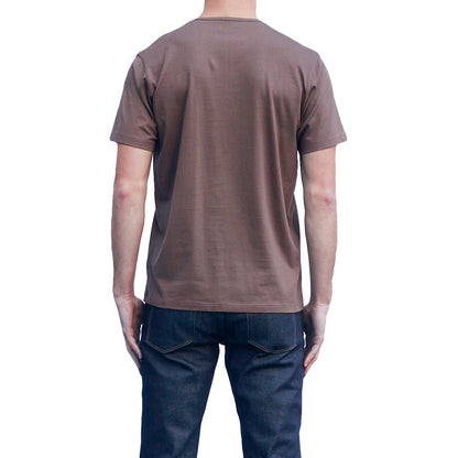 Men's Brown T-shirts Short Sleeve Back View