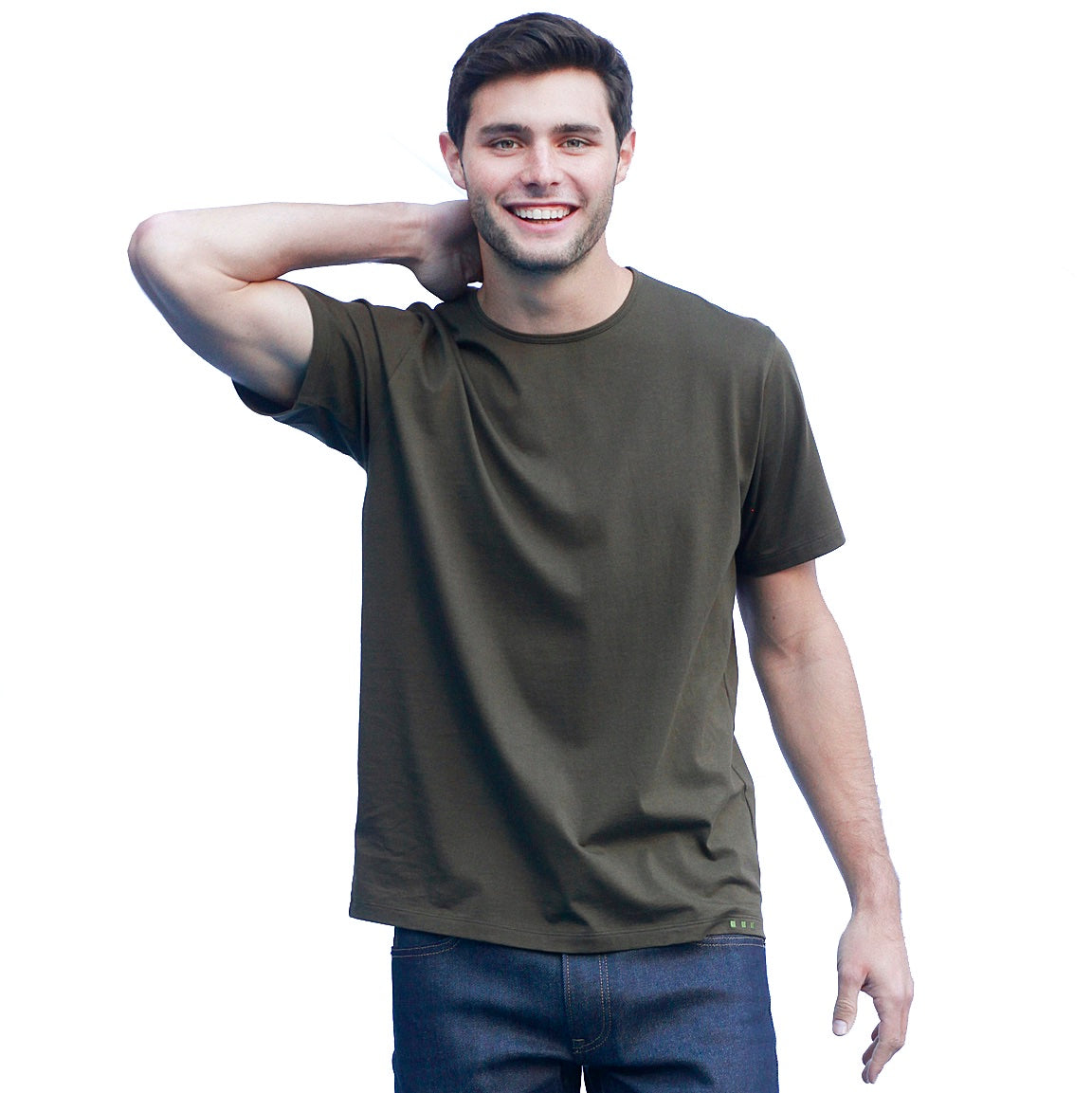 Plain dark best sale green t shirt